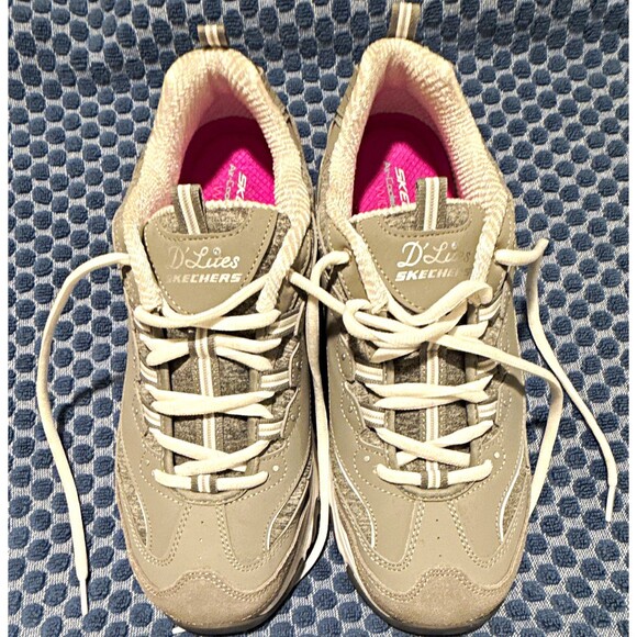 Skechers Shoes - SKECHERS D'Lites Women's Cushioned Foam Insole Lace-Up Low Top Sneakers